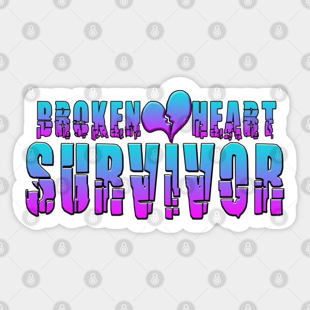 Broken Heart Survivor Sticker by Shawnsonart